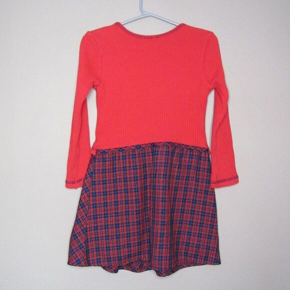 Y2K Plaid Dress Girls Size 5 Red Multicolor Embellished Plaid Retro VTG School - Picture 6 of 16